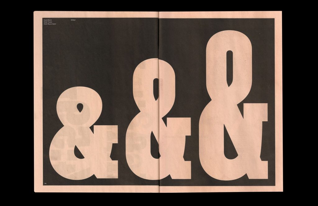 Newsprint specimen for NYT Mag exhibition of bespoke typography at the Type Directors Club. Printed by Newspaper Club.