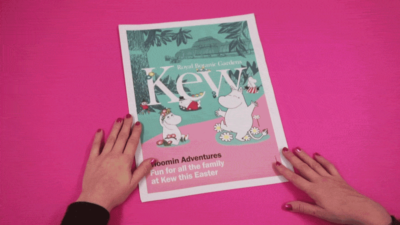 Moomins at Kew Gardens newspaper