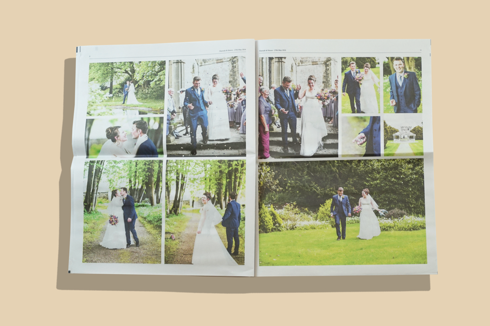 How 3 couples used a newspaper to celebrate their wedding. Print your own newspaper with Newspaper Club.