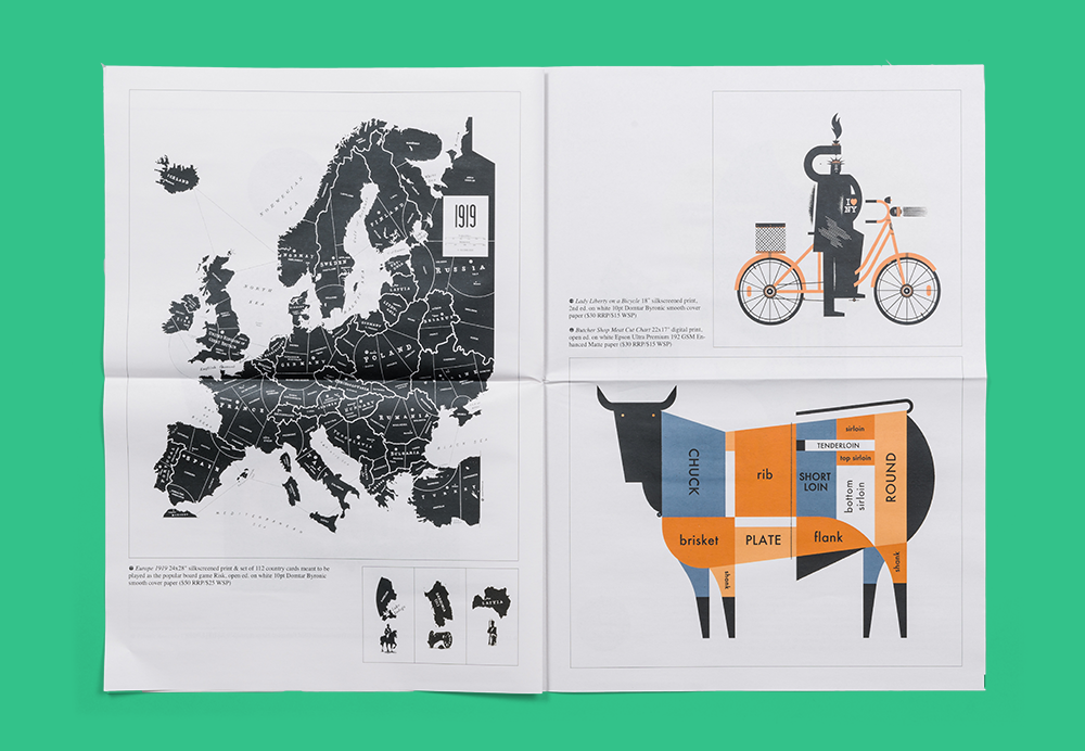 Interview with illustrator Raymond Biesinger, who designed the cover for Gestalten's recent Newspaper Design book and thinks newsprint is "a unique and practical way to make impressive printed material."