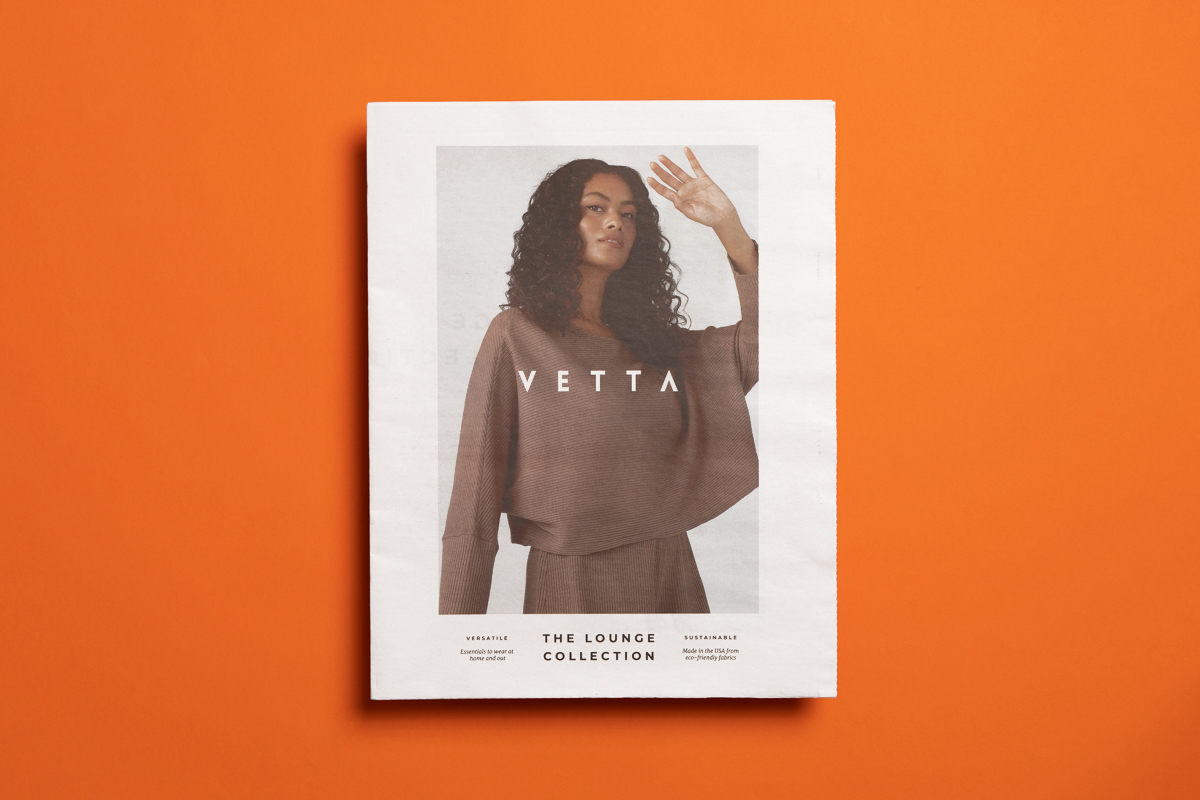 Vetta loungewear lookbook printed by Newspaper Club