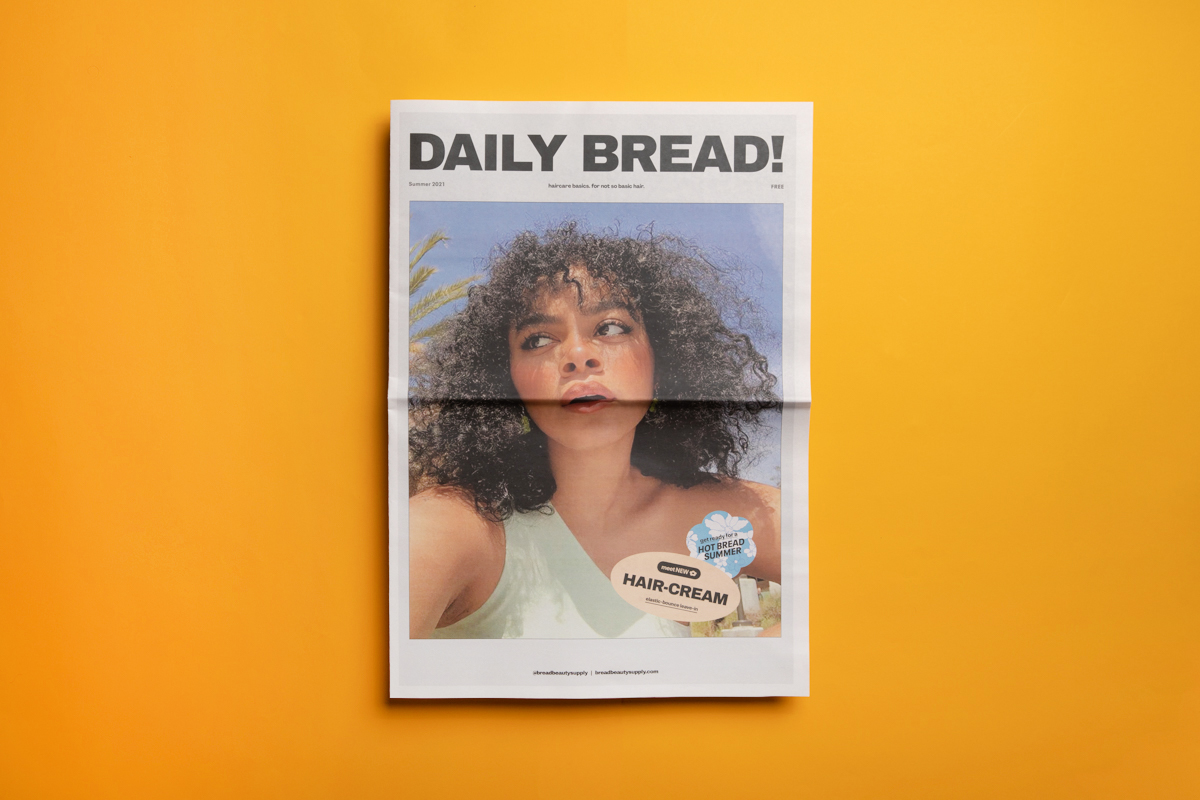 The Daily Bread broadsheet from Bread Beauty Supply. Printed by Newspaper Club.