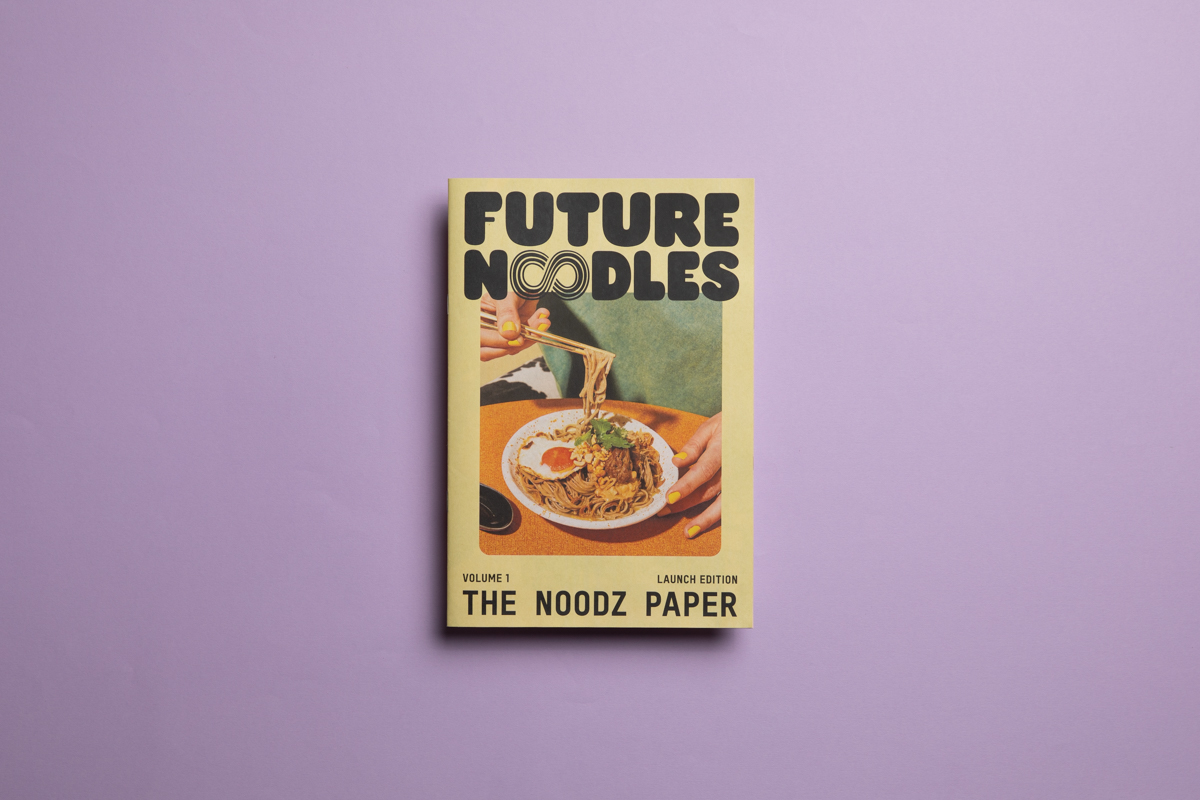 The Noodz Paper zine from Future Noodles. Printed by Newspaper Club.