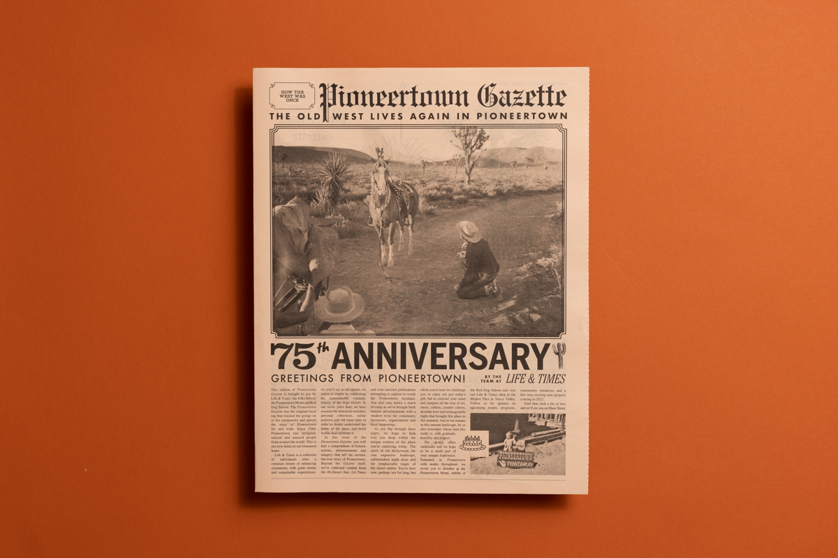 Pioneertown Gazette printed by Newspaper Club.