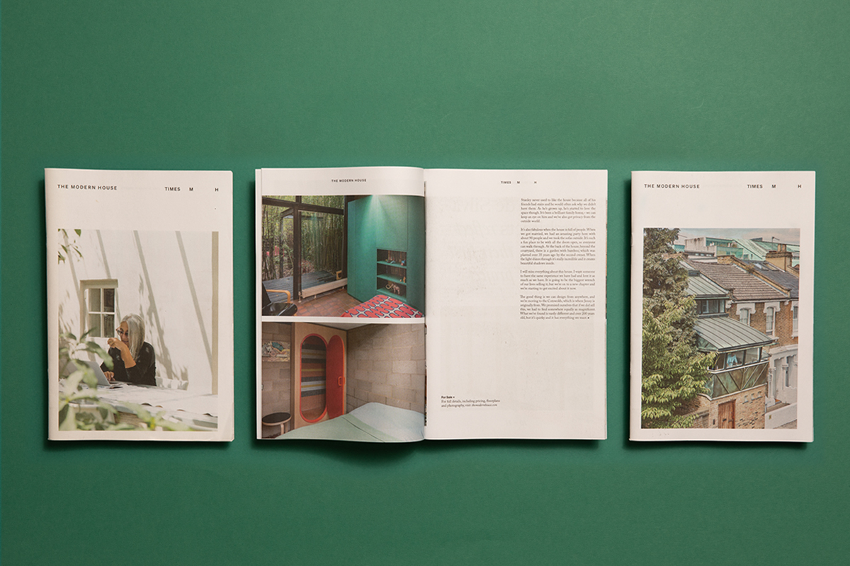 The Modern House zine printed by Newspaper Club. Designed by Studio Small. 