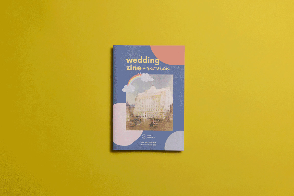 How to design your own wedding zine in Canva. A guide from Newspaper Club.