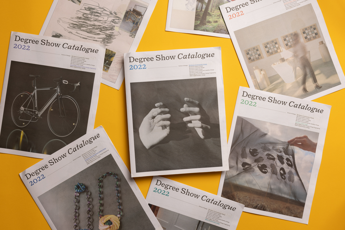 Catalogues for Glasgow School of Art degree shows printed by Newspaper Club