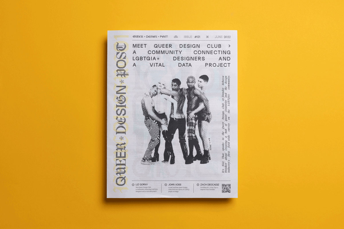 Queer Design Club newspaper by Michael Morton
