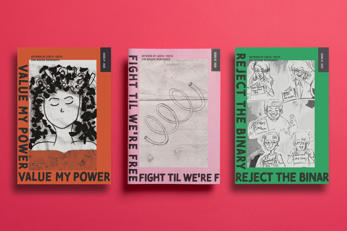 Fight Til We're Free LGBTQ+ zine from Lambda Archives of San Diego printed by Newspaper Club
