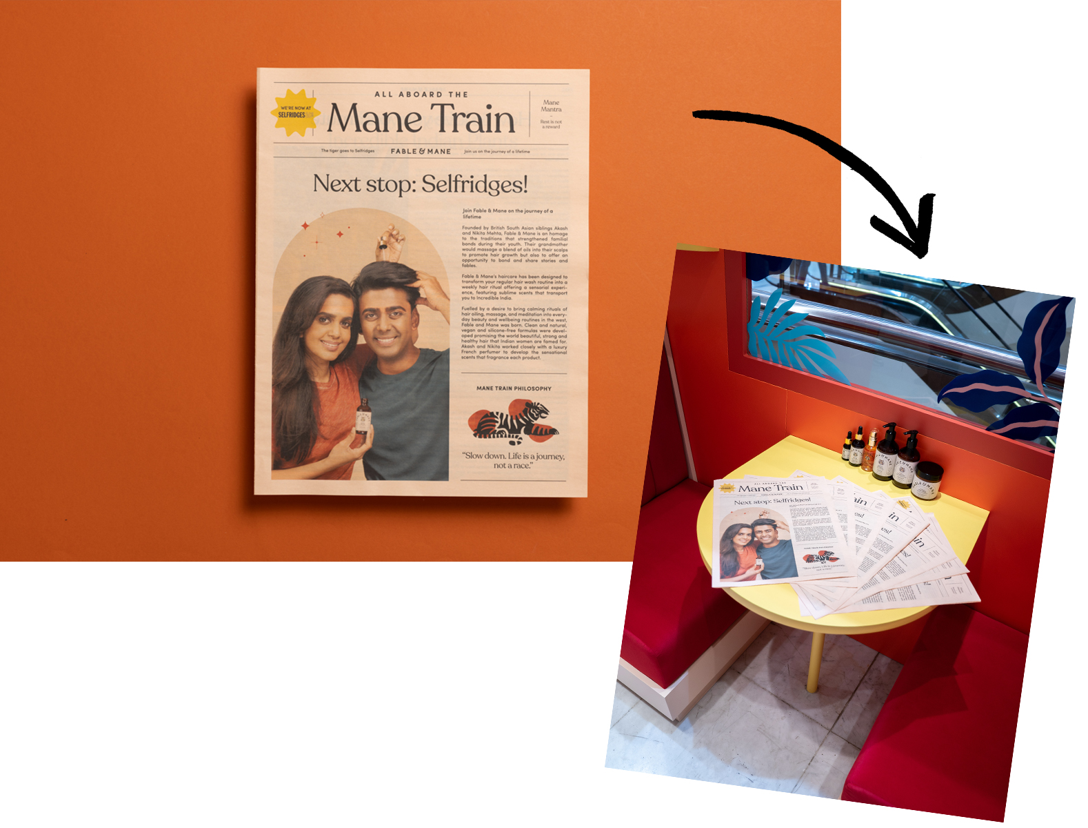 Fable & Mane newspaper for Selfridges pop-up event printed by Newspaper Club