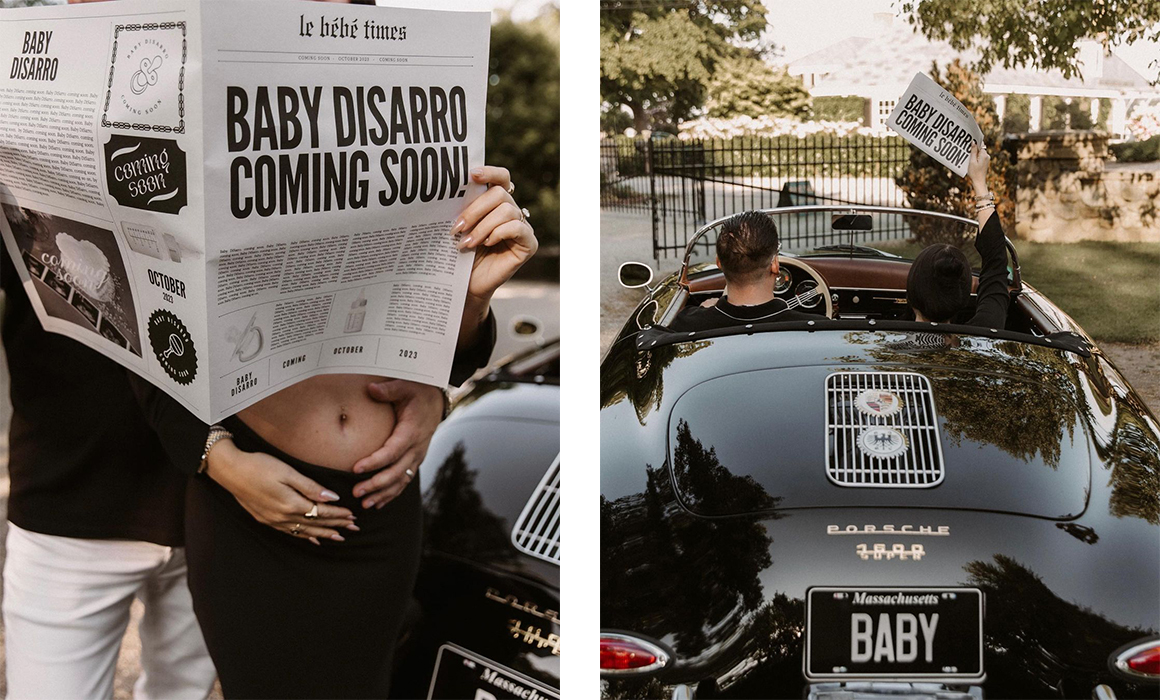 Chantal Disarro baby announcement newspaper. Printed by Newspaper Club.