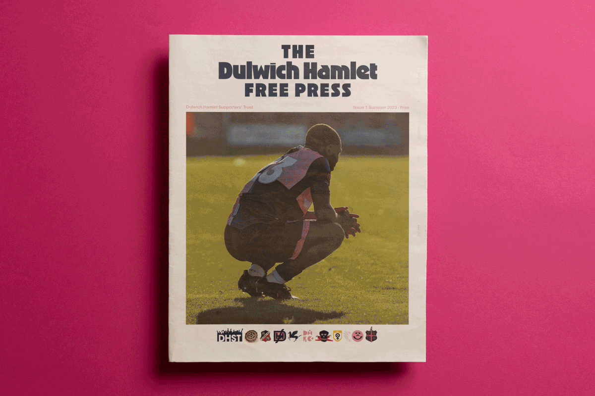 Dulwich Hamlet Free Press sports newspaper. Printed by Newspaper Club