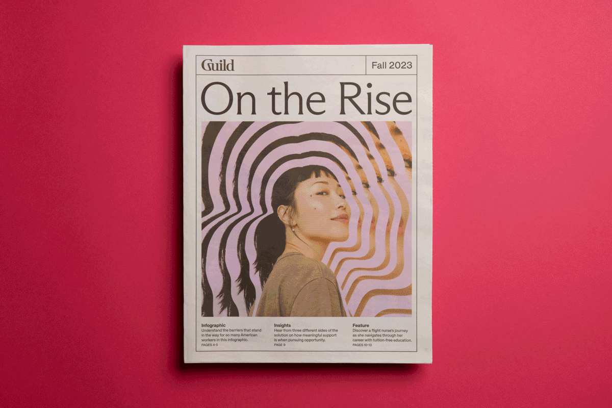 Guild On The Rise industry insights magazine printed by Newspaper Club